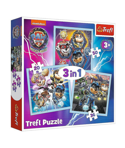 Puzzle 3 in 1 - Mighty Pups Power